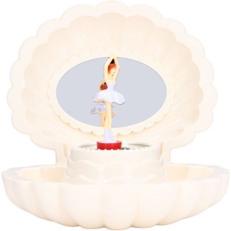 Retro-Spieluhr mit Ballerina-Muschel und Spiegel, klassisches Partygeschenk für Mädchen
