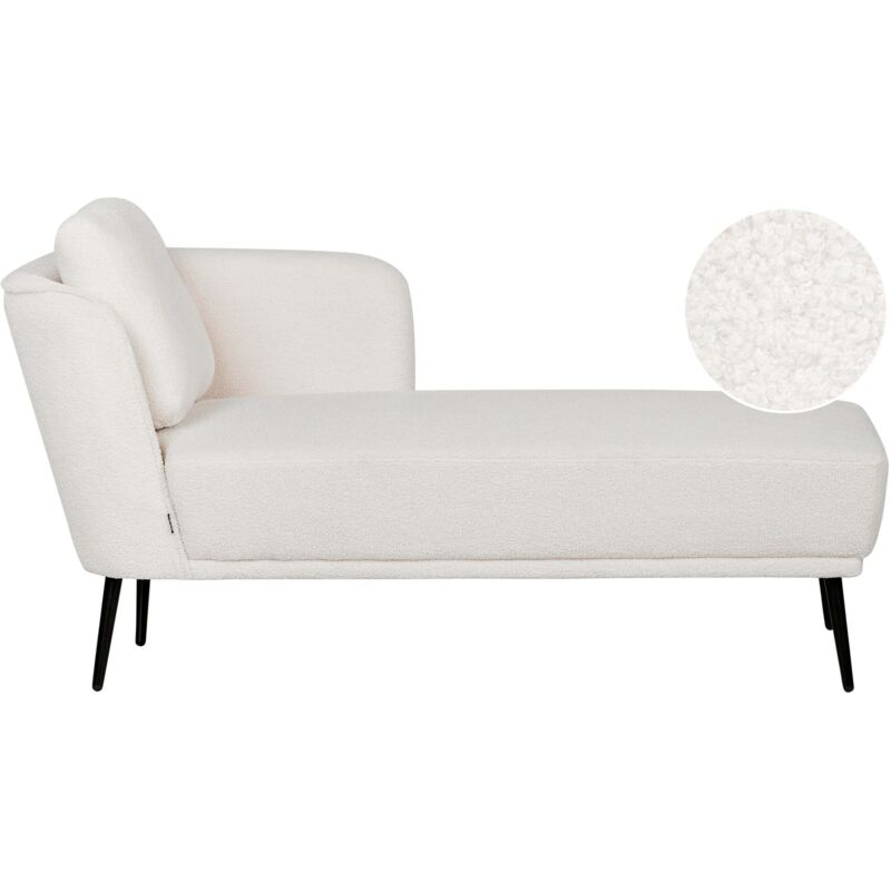 Beliani Left-hand Chaise Lounge Artheze Boucle Off-white