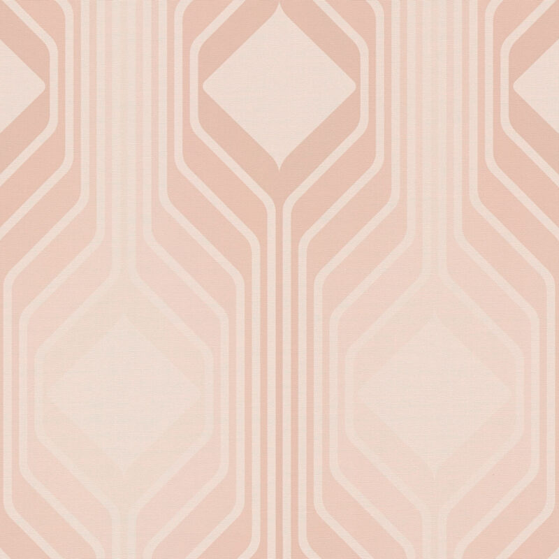 Retro Tapete Profhome 395325 Heißgeprägte Vliestapete Leicht Strukturiert Mit Geometrischen Formen Matt Beige Creme-weiß 4, 5 M2