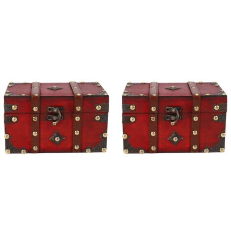 iplusmile Vintage Wooden Jewelry Box Portable Treasure