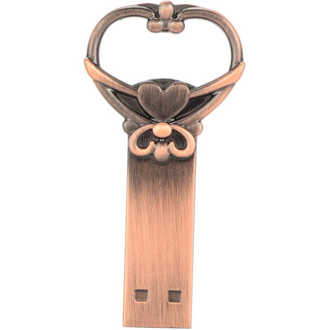 Retro-USB-Stick aus Metall in Herzform, 64 GB – Tragbarer Speicher für Dateien und Daten