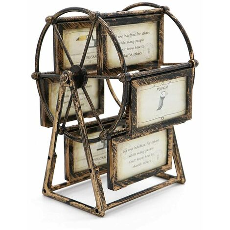 Retro Vintage Familienfotorahmen DIY Riesenrad Rotierende Windmühle Bilderrahmen Wohnkultur Geschenk Nostalgischer Stil