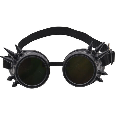 Retro Vintage viktorianische Steampunk Brille Brille Schweißen Punk Cyber Gothic Cosplay Sonnenbrille (schwarz)