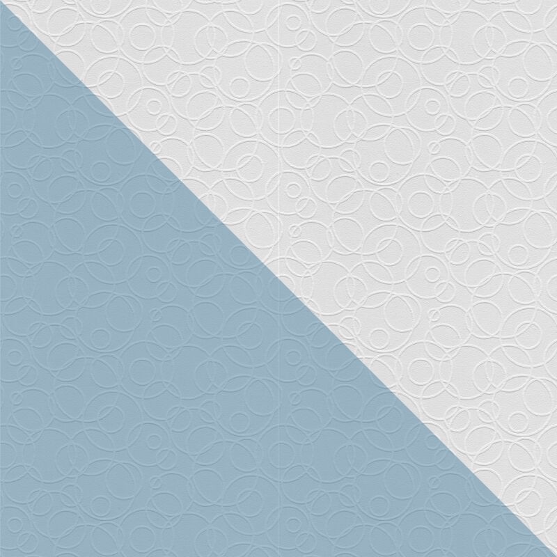 Profhome - Retro Wallpaper Wall 561114 Paintable Non-woven Wallpaper Textured With Tangible Texture Matt White 26.50 M2 (285 Ft2)