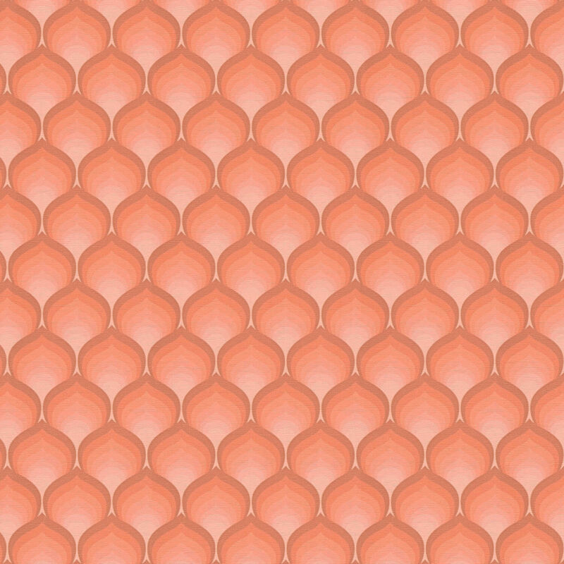 Retro Wallpaper Wall Profhome 395385 Hot Embossed Non-woven Wallpaper Slightly Textured With Graphical Pattern Matt Orange Salmon Pink Clay Brown 4, 5