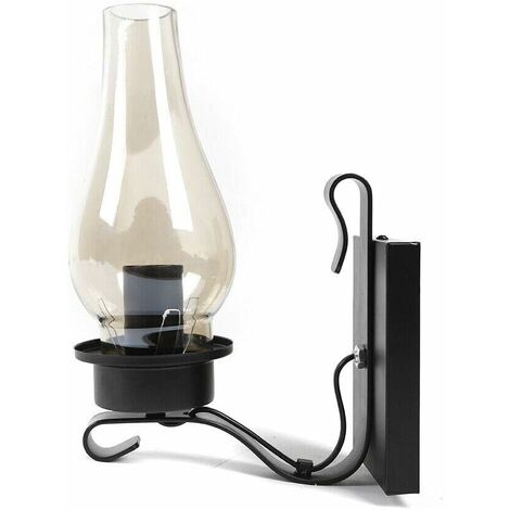 Retro Wandleuchte Wandlampe Industrielampe Glas Lampenschirm Nostalgie Wandlampe 220V