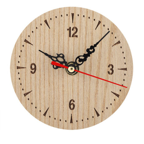 Retro-Wanduhr aus Holz für Wohn- und Schlafzimmer, 12 cm – Vintage-Dekor