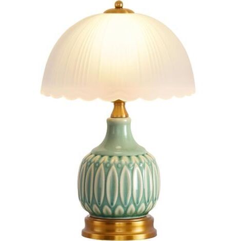 Retro-Wohnzimmerlampe, traditionelle Retro-Nachttischlampe, geeignet für Schlafzimmer, Wohnzimmer usw. – 1 Stück, grün