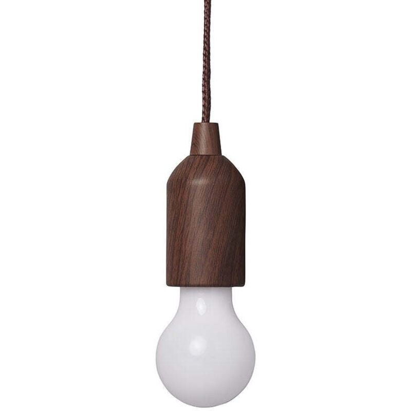 Mobilibrico Retrolampe Holzmotiv Mit Kordel 90cm