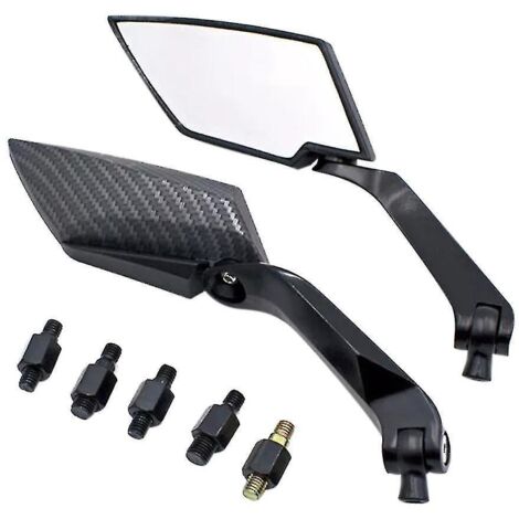 Rétroviseur arrière en fibre de carbone pour moto, scooter, vélo électrique, moto tout-terrain. Rétroviseur latéral arrière pour moto, scooter, vélo électrique, moto tout-terrain.