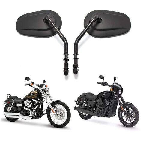 Rétroviseur moto rétroviseur Harley rétroviseur haut de gamme entièrement  en métal rétroviseur Harley noir