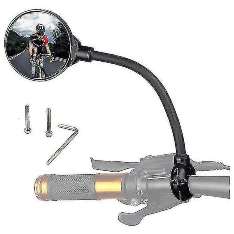 Rétroviseur de vélo 2024, rétroviseurs de sécurité grand angle pour vélo, rétroviseur convexe rotatif et réglable, à fixer sur le guidon, pour VTT et vélo de route.
