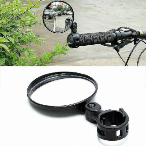 Rétroviseur de vélo pour guidon, fixation sur cintre route, rotation à 360°, grand angle, miroir convexe en acrylique modifié - 1 pièce 03