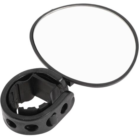 Rétroviseur de vélo réglable 9,5 x 6,8 cm  Rétroviseur de guidon avant noir, convient aux VTT et aux vélos de route, 1 pièce.