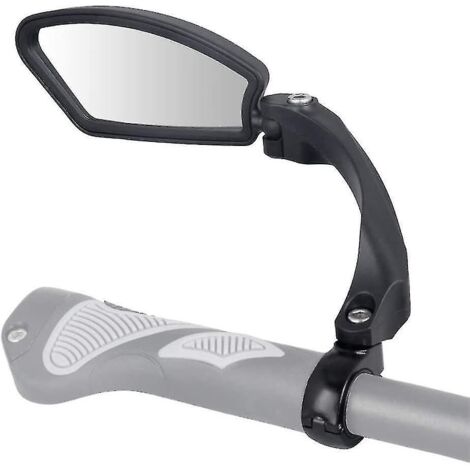Rétroviseur de vélo, rétroviseur de guidon, HD, résistant aux chocs, lentille en verre, réglable, rotation à 360°, pour le contrôle de la qualité du véhicule, rétroviseur de vélo gauche