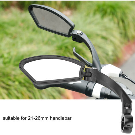 Rétroviseur de vélo rotatif à 360° pour guidon de VTT et vélo de route (côté gauche) - Vue arrière sécurisée