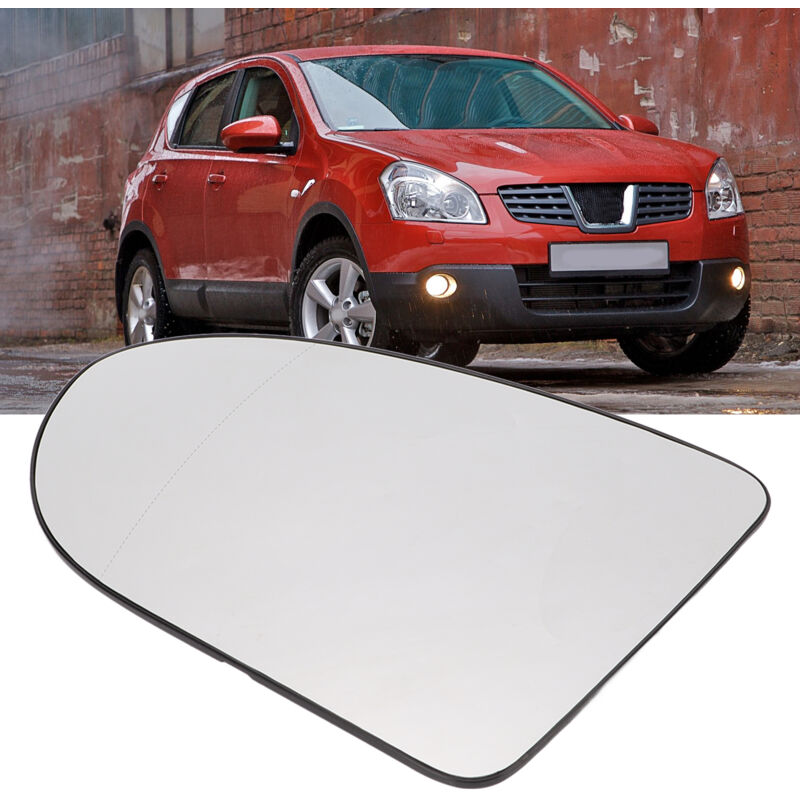 Rapanda - Rétroviseur latéral 96302BR72A Rétroviseur latéral chauffant de remplacement pour Nissan Qashqai J10 2006-2013 côté gauche
