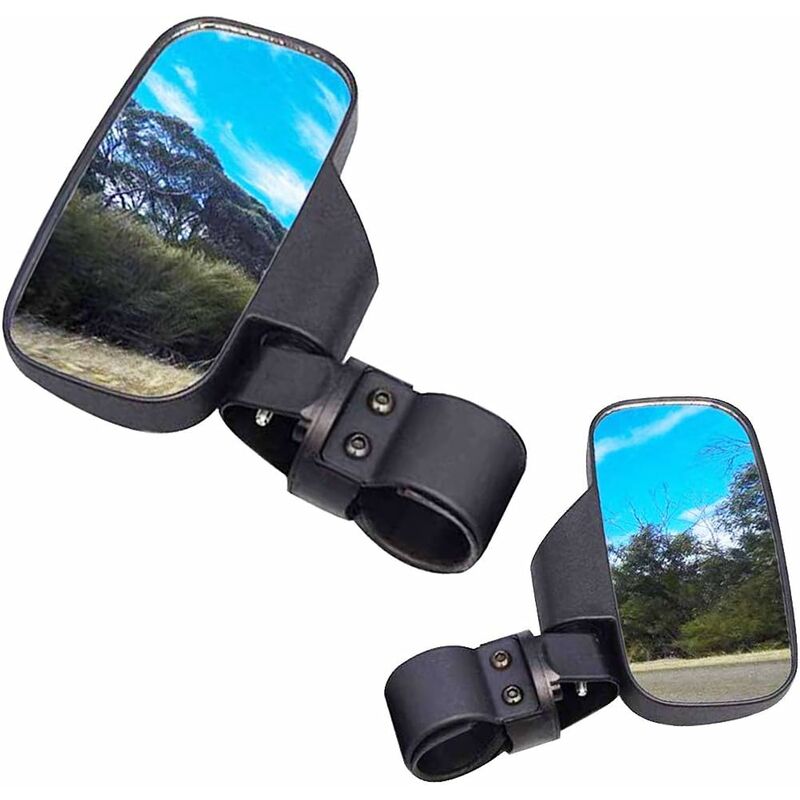 Rétroviseur Moto Boutons 50mm 44mm Universel avec Support 2 Pièces Remplacement pour utv rzr 900 xp 1000 Turbo Arctique Chat Noir