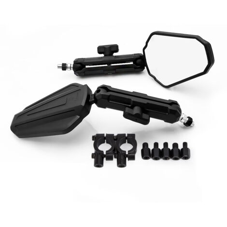 Rétroviseur moto pliable 8 mm 10 mm, vis 7/8", rétroviseur latéral pour guidon de moto, compatible avec les vélos électriques de rue et tout-terrain, scooters