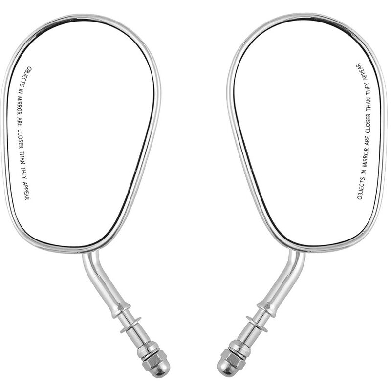 Ensoleille - Rétroviseur moto rétroviseur Harley rétroviseur haut de gamme entièrement en métal rétroviseur Harley Couleur argent