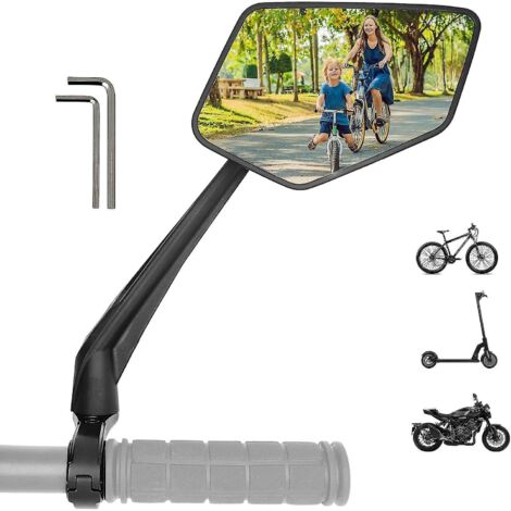 Rétroviseur pour vélo électrique - Réglable à 360°, idéal pour les scooters électriques, compatible avec tous les modèles