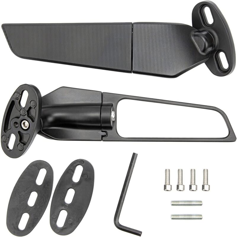 Rétroviseur pour voiture Paquet de 2 rétroviseurs de moto rétroviseurs rotatifs réglables universels pour rétroviseurs latéraux de remplacement atv