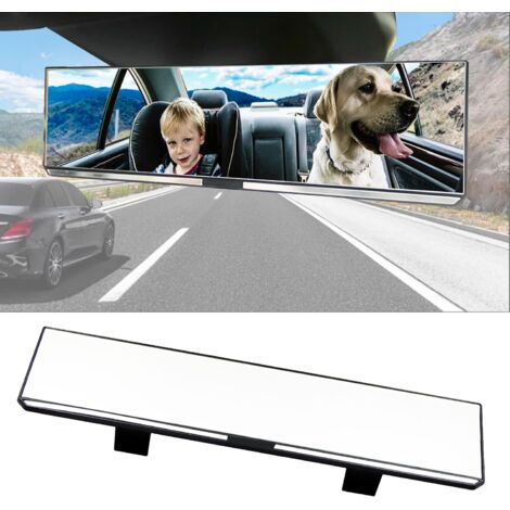 Rétroviseur universel intérieur à clipser pour voiture, 30,5 cm, rétroviseur panoramique HD grand angle pour réduire l'angle mort, s'adapte à la plupart des voitures, SUV, camions Transparent