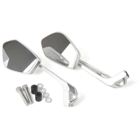 Rétroviseur universel pour moto, argent--