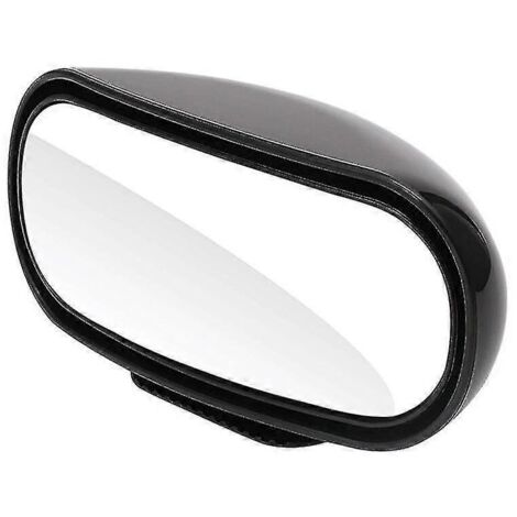 Rétroviseur universel pour voiture, réglable à 360°, grand angle, latéral arrière, avec fonction auto-adhésive pour la surveillance des angles morts et le stationnement - Noir