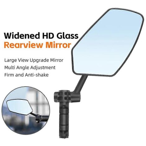Rétroviseur vélo angle large réglable, rétroviseur latéral pour guidon de bicyclette, miroir arrière ajustable pour vélo, accessoire sécurité cycliste.