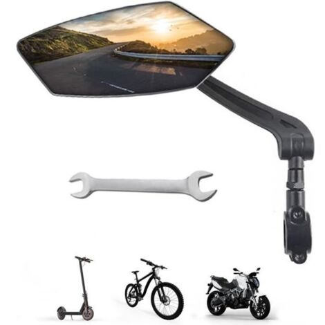 Rétroviseur Vélo (Gauche) - Retroviseur Trottinette Electrique, Mini Moto, Vélo Électrique – Accessoire Velo - Compatible Tous