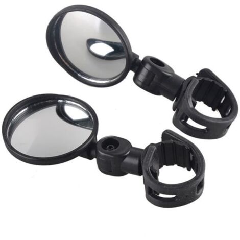 Rétroviseur Vélo Noir - VORCOOL - 2 pcs - Réglable et Résistant aux Rayures