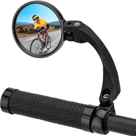 Rétroviseur vélo rond gauche noir