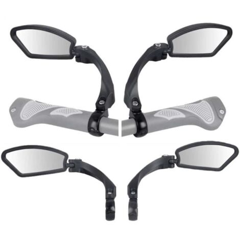 Rétroviseur Vélo - YOLISTAR - Lot de 2 - Noir - Fibre de Nylon - Convient pour Guidons 21-26mm