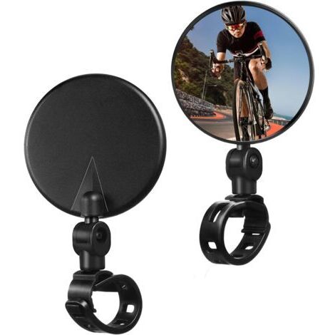 Rétroviseur vélo,Retroviseur Velo Guidon,Miroirs De Vélo,Retroviseur Trotinette Electrique,Rétroviseur de Vélo Miroir Convexe 360° Réglable,Vélo Vue Arrière Miroirs Réglable (8 cm)