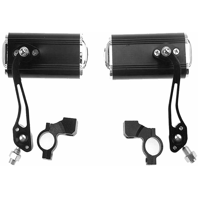 Rétroviseurs de guidon de vélo de montagne (noir), moto, conversion de vélo, miroirs en aluminium, réflecteurs de sécurité