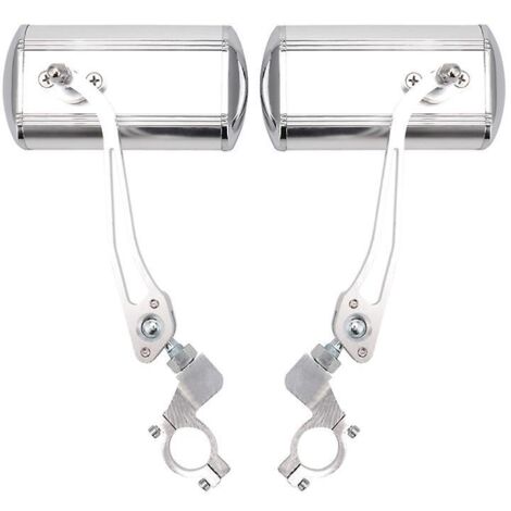 Rétroviseurs de guidon de vélo pivotants en aluminium, style rétro, argentés, un côté