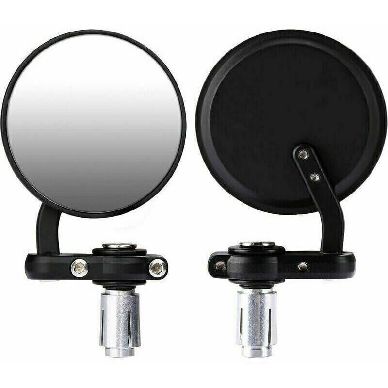 Rétroviseurs de moto, rétroviseurs de moto ronds 7/8 pouces 22mm miroir d'extrémité de barre ronde Fei Yu