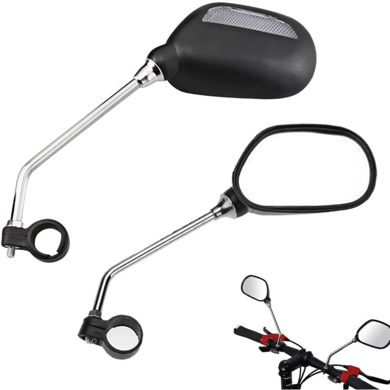 Rétroviseurs de vélo 2 pièces rétroviseur de vélo Rotatif réglable pour vélo de Route vélo de Montagne pour Guidon de diamètre 22-25mm