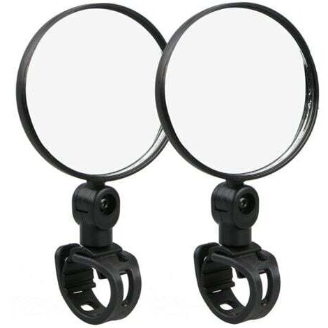 Rétroviseurs de vélo moto, réflecteurs convexes grand angle, rétroviseurs 360 réglables en silicone à dégagement rapide