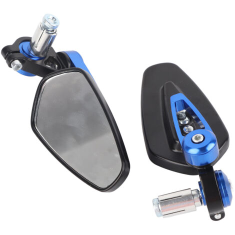 Rétroviseurs latéraux en alliage d'aluminium bleu pour motos