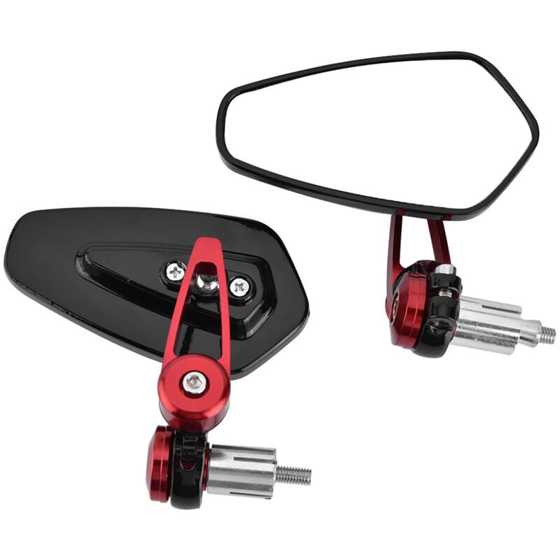 Jeffergarden - pour mirror motorcycle Rétroviseur Universel de Moto de 7/8 '22mm, Rétroviseur Extérieur en Aluminium(Rouge)