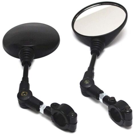 Rétroviseurs latéraux universels pour moto et scooter – 1 paire en aluminium anodisé, réglables, compatibles avec guidons de 22 à 35 mm