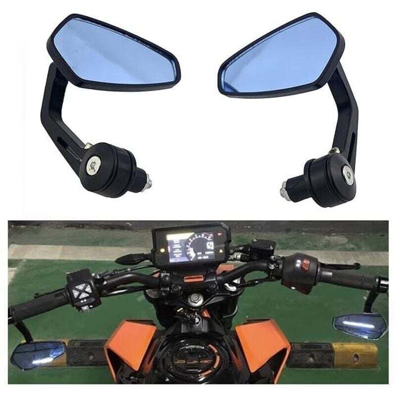 Rétroviseurs Moto,7/8" 22mm Retroviseur Moto Embout de Guidon, Anti-Glare Moto Rétroviseurs Latérau