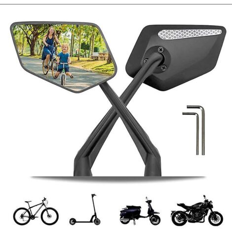 Rétroviseurs pour vélos et scooters électriques (paire) - Taille universelle - Miroirs réfléchissants de haute qualité - Cadeau idéal