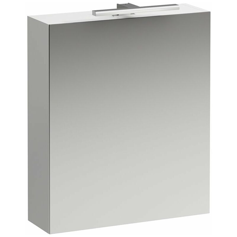 

Retrovisor de base 600 mm, 1 puerta, elemento de luz LED, bisagra a la izquierda, color: Nieve (blanco mate) - H4027511102601