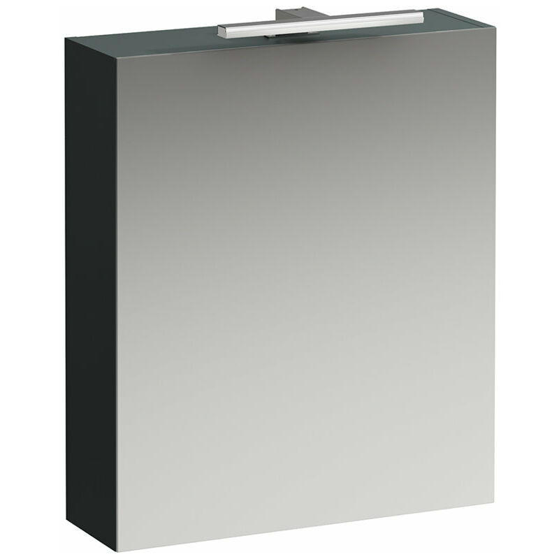 

Retrovisor de base 600 mm, 1 puerta, elemento de luz LED, bisagra a la izquierda, color: Gris de tráfico - H4027511102661