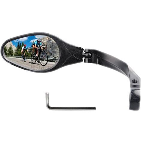 Retrovisor para bicicleta, retrovisor convexo universal para bicicletas, bicicletas eléctricas, scooters y bicicletas de montaña, retrovisor ajustable y giratorio, lado izquierdo.