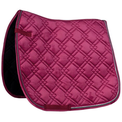 Rettangolare, Gris foncé 9300: Selle rectangulaire ou de dressage avec matelassage en losange Modèle Berry