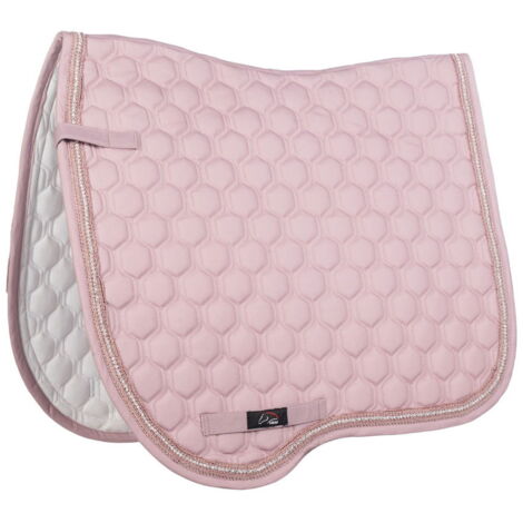 Rettangolare pony, Azzurro: Sottosella inglese con strass modello Elisa da dressage o rettangolare
